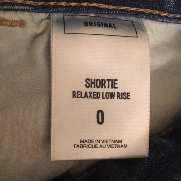 Low rise Cutoff jean shorts Express size 0 - Picture 3 of 4